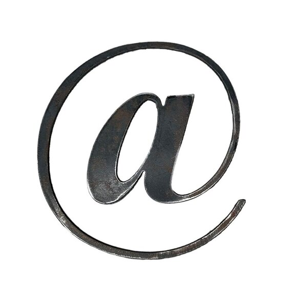 Flat cut stainless steel @ symbol 6” - Picture 1 of 6